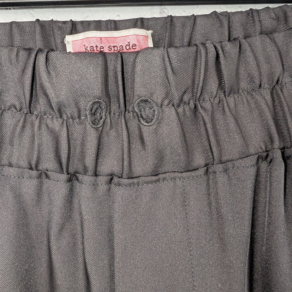 Kate Spade Rose Boarder Women's Silk Blend Pull On Pants Size Large - Picture 6 of 13